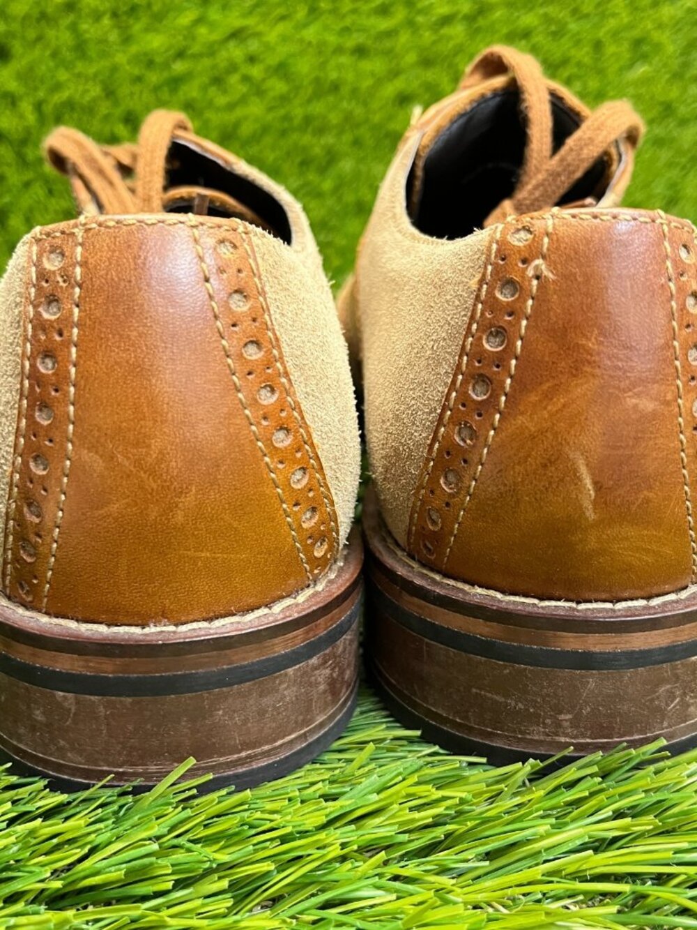 Cole Haan Great Jones Saddle Mens Size 7.5 Brown Classic Suede Oxford Shoes - Picture 6 of 10